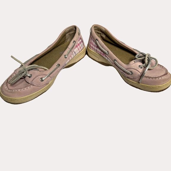 Sperry Top Sider Angel Fish Loafers Girls Shoes Sequin Plaid 4.5 bv - Picture 6 of 9